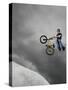 BMX Biker Performing Tricks-null-Stretched Canvas