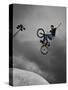 BMX Biker Performing Tricks-null-Stretched Canvas