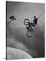 BMX Biker Performing Tricks-null-Stretched Canvas