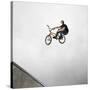 BMX Biker Performing Tricks-null-Stretched Canvas