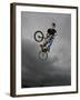 BMX Biker Performing Tricks-null-Framed Photographic Print