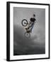 BMX Biker Performing Tricks-null-Framed Photographic Print