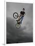 BMX Biker Performing Tricks-null-Framed Photographic Print