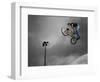 BMX Biker Performing Tricks-null-Framed Photographic Print