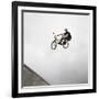 BMX Biker Performing Tricks-null-Framed Photographic Print