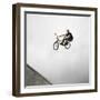 BMX Biker Performing Tricks-null-Framed Photographic Print