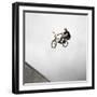 BMX Biker Performing Tricks-null-Framed Photographic Print