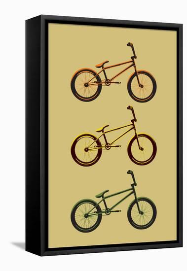 BMX Bikes Pop Art Sports-null-Framed Stretched Canvas