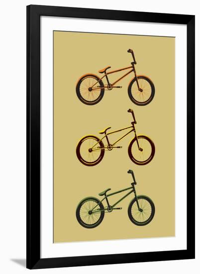 BMX Bikes Pop Art Sports-null-Framed Art Print