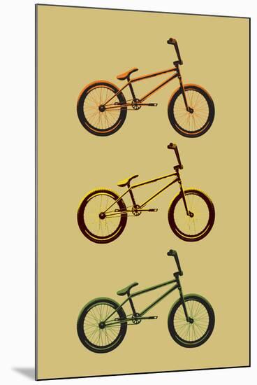 BMX Bikes Pop Art Sports-null-Mounted Art Print