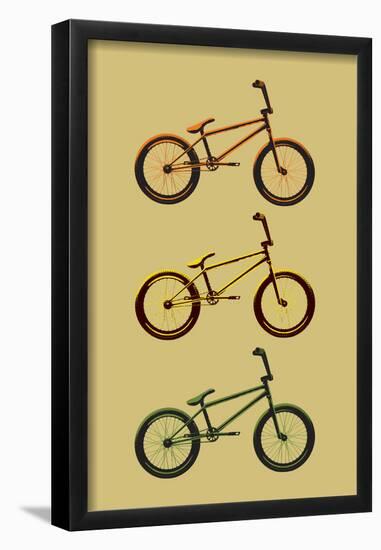 BMX Bikes Pop Art Sports-null-Framed Poster