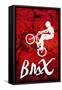 BMX Biking Sketch Sports-null-Framed Stretched Canvas