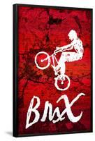 BMX Biking Sketch Sports-null-Framed Poster