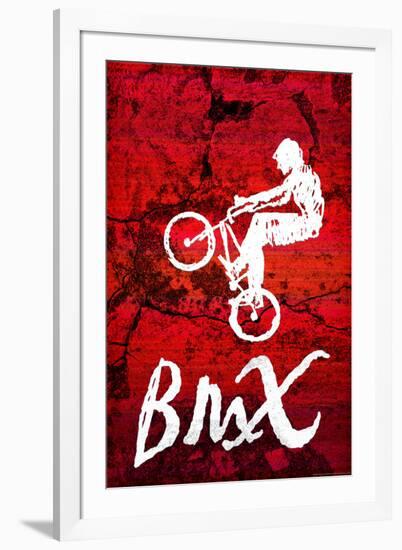 BMX Biking Sketch Sports-null-Framed Art Print