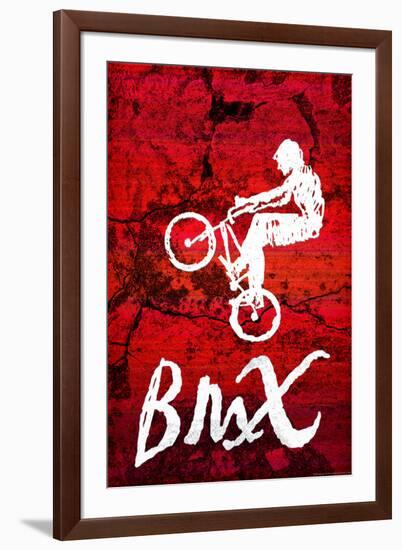 BMX Biking Sketch Sports-null-Framed Art Print