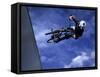 Bmx Cyclist Flying Off the Vert-null-Framed Stretched Canvas