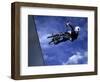 Bmx Cyclist Flying Off the Vert-null-Framed Photographic Print