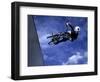 Bmx Cyclist Flying Off the Vert-null-Framed Photographic Print