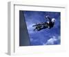 Bmx Cyclist Flying Off the Vert-null-Framed Photographic Print