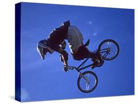 Bmx Cyclist Flys over the Vert-null-Stretched Canvas