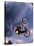 Bmx Cyclist Flys over the Vert-null-Stretched Canvas