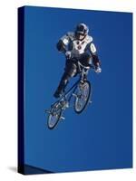 Bmx Cyclist Flys over the Vert-null-Stretched Canvas