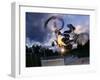 Bmx Cyclist Flys over the Vert-null-Framed Premium Photographic Print