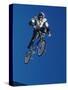 Bmx Cyclist Flys over the Vert-null-Stretched Canvas