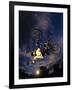 Bmx Cyclist Flys over the Vert-null-Framed Photographic Print