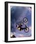 Bmx Cyclist Flys over the Vert-null-Framed Photographic Print