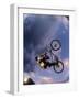 Bmx Cyclist Flys over the Vert-null-Framed Photographic Print