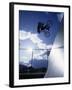 Bmx Cyclist Flys over the Vert-null-Framed Photographic Print