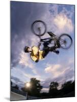 Bmx Cyclist Flys over the Vert-null-Mounted Photographic Print