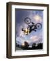 Bmx Cyclist Flys over the Vert-null-Framed Photographic Print