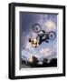 Bmx Cyclist Flys over the Vert-null-Framed Photographic Print