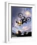 Bmx Cyclist Flys over the Vert-null-Framed Photographic Print