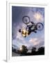 Bmx Cyclist Flys over the Vert-null-Framed Photographic Print