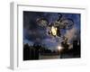 Bmx Cyclist Flys over the Vert-null-Framed Photographic Print