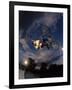 Bmx Cyclist Flys over the Vert-null-Framed Photographic Print