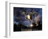 Bmx Cyclist Flys over the Vert-null-Framed Photographic Print