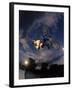 Bmx Cyclist Flys over the Vert-null-Framed Photographic Print