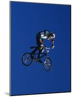 Bmx Cyclist Flys over the Vert-null-Mounted Photographic Print