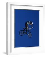 Bmx Cyclist Flys over the Vert-null-Framed Photographic Print