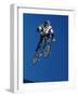 Bmx Cyclist Flys over the Vert-null-Framed Photographic Print