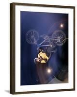 Bmx Cyclist Flys over the Vert-null-Framed Photographic Print