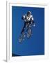 Bmx Cyclist Flys over the Vert-null-Framed Photographic Print