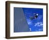 Bmx Cyclist Flys over the Vert-null-Framed Photographic Print