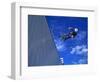 Bmx Cyclist Flys over the Vert-null-Framed Photographic Print