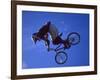 Bmx Cyclist Flys over the Vert-null-Framed Photographic Print