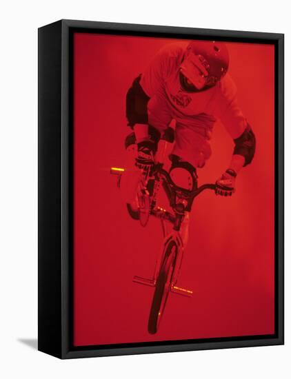 Bmx Cyclist-Paul Sutton-Framed Stretched Canvas